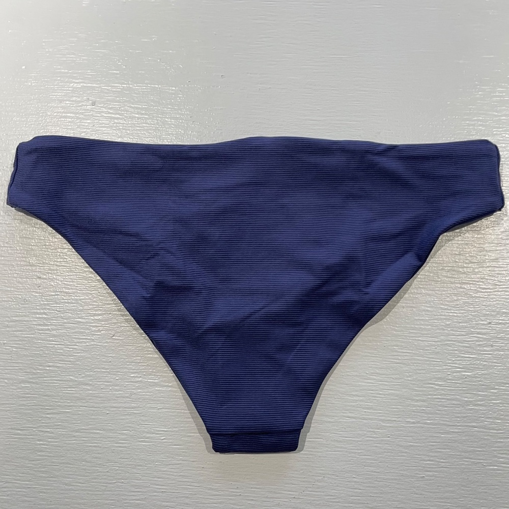 New Tavik Reversible Ribbed Full Coverage Bikini Bottom Dark Blue Size Large - Picture 5 of 10